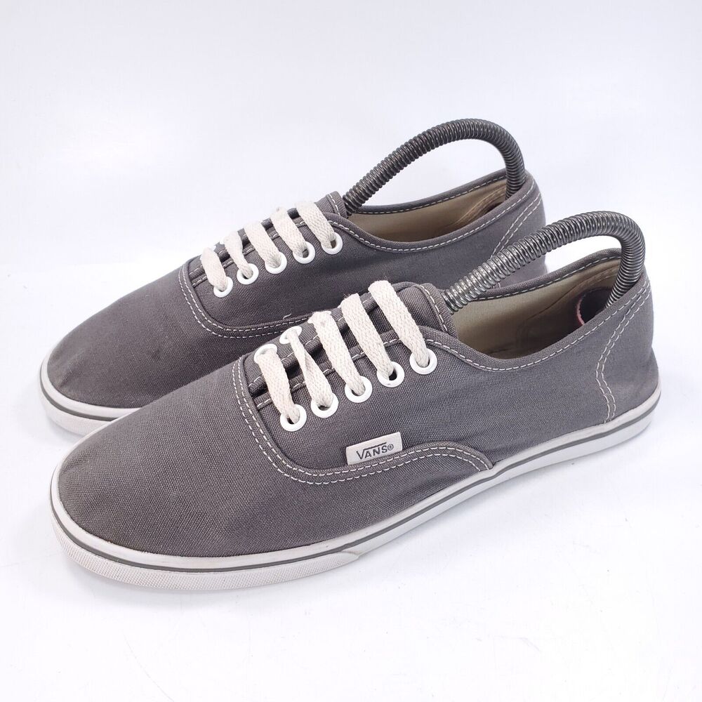 Vans Off the Wall Athletic Lace Up Shoe Womens Size 8.5 Mens 7 TB4R Gray White